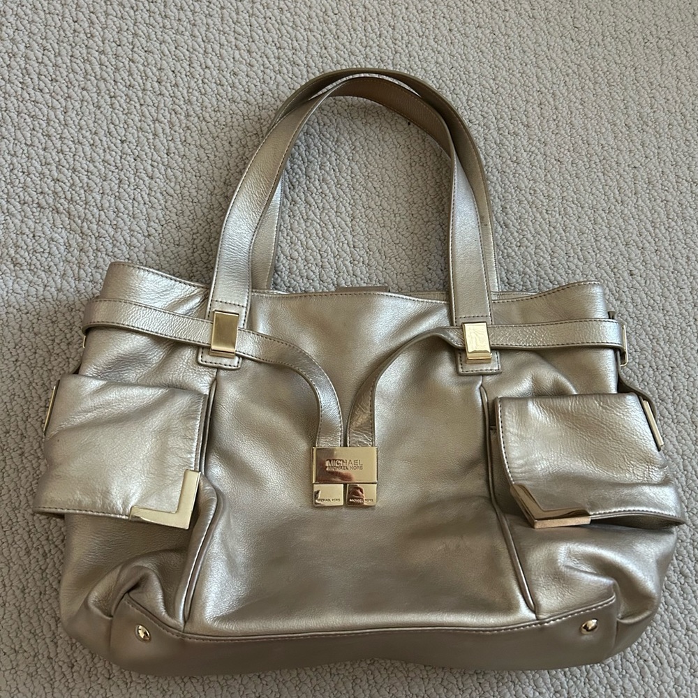 Gold michael kors handbag